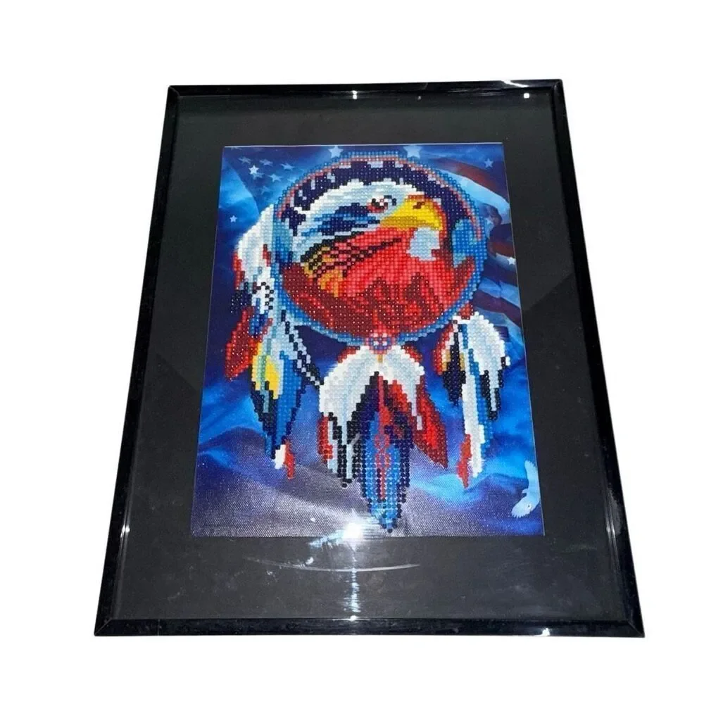 Diamond Painting Finished Completed 3D Dream Catcher L692 Wall Art Framed